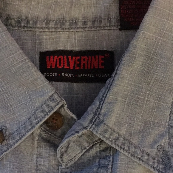 🤑BOGO🤑 Men’s Wolverine denim work shirt - Picture 5 of 13